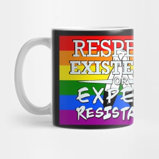 Respect Exsistence or Expect Resistance, Two-Spirit Pride Flag Mug